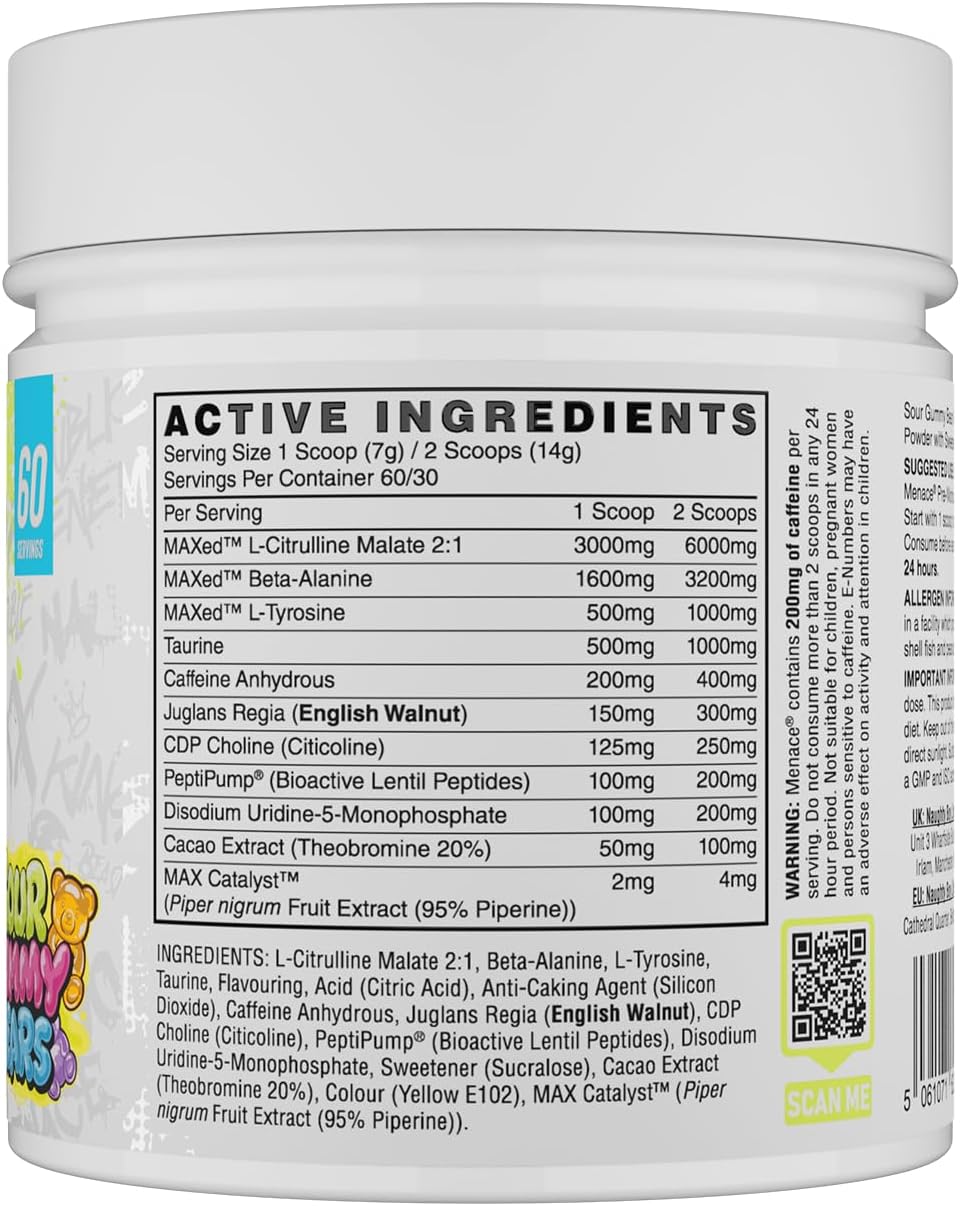 Naughty Boy Menace V2 ingredients and nutrition