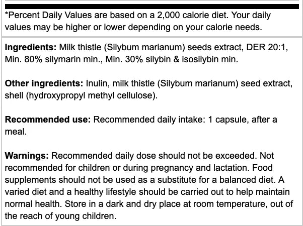 Milk Thistle silymarin 100mg