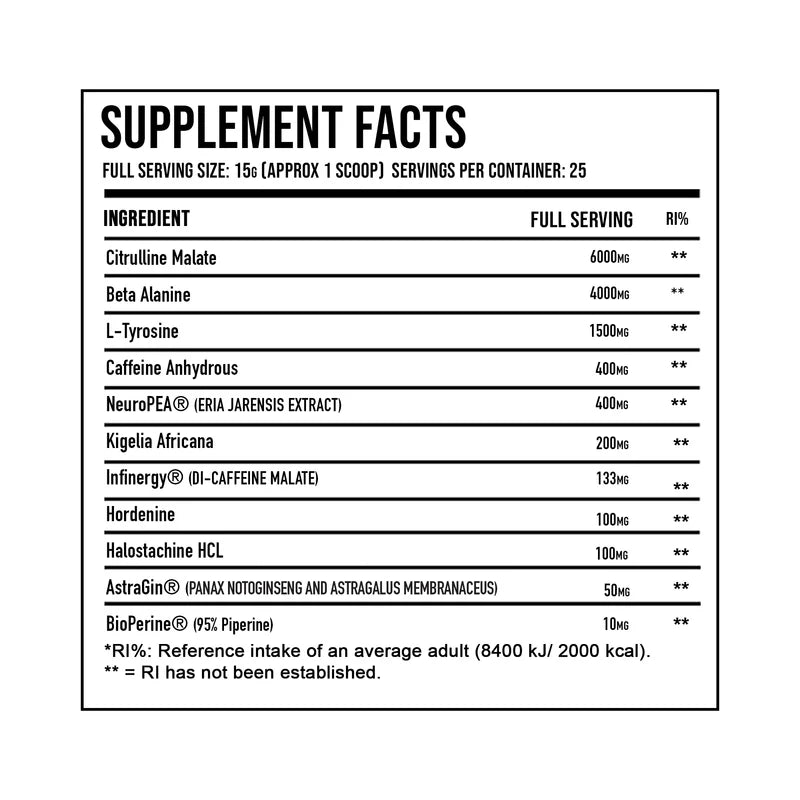 H8 - Extreme Stim Pre-Workout