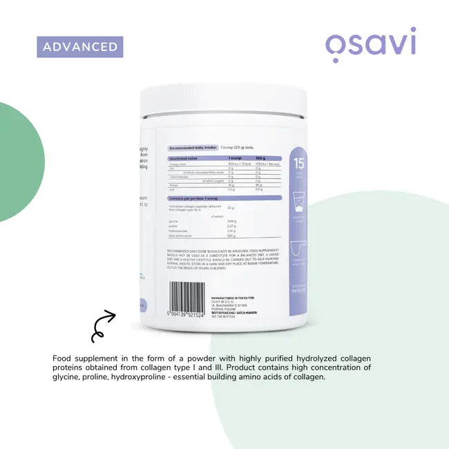 Collagen, Hydrolyzed type I & III collagen